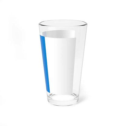 Vertical White-blue-white flag (Russia) Pint Glass 16oz - Go Mug Yourself
