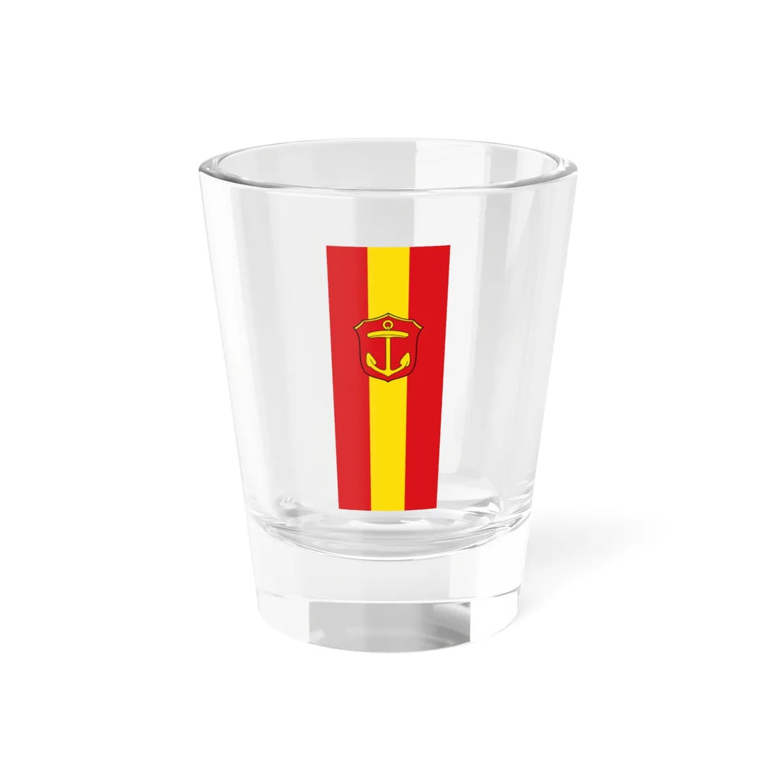 Vertikale Flagge Ludwigshafen (Germany) Shot Glass 1.5oz - Go Mug Yourself
