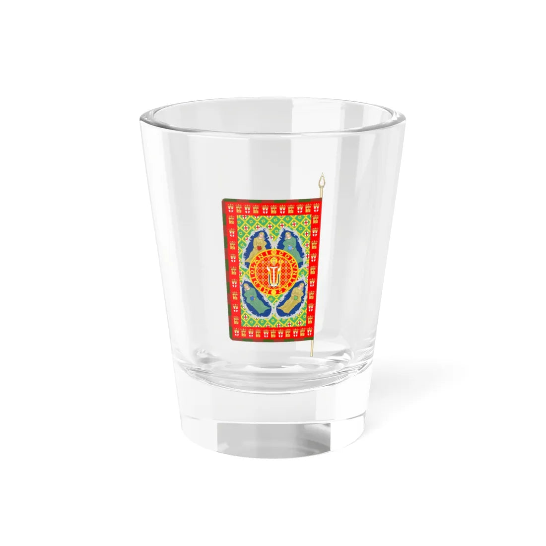 Vessillo della Repubblica Ambrosiana 1447-1450 (Italy) Shot Glass 1.5oz 1.5oz - Go Mug Yourself
