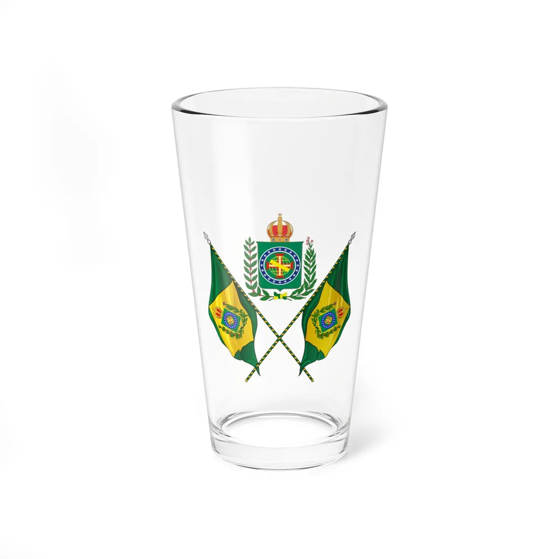 Vexillology of Brazil 19th century (Brazil) (Coat of Arms) Pint Glass 16oz 16oz - Go Mug Yourself