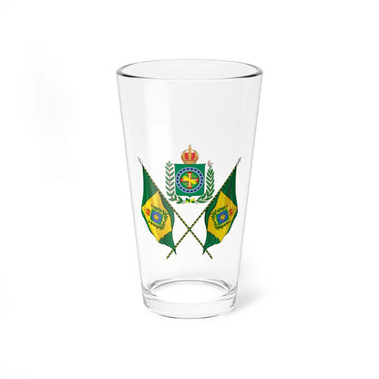 Vexillology of Brazil 19th century (Brazil) (Coat of Arms) Pint Glass 16oz 16oz - Go Mug Yourself