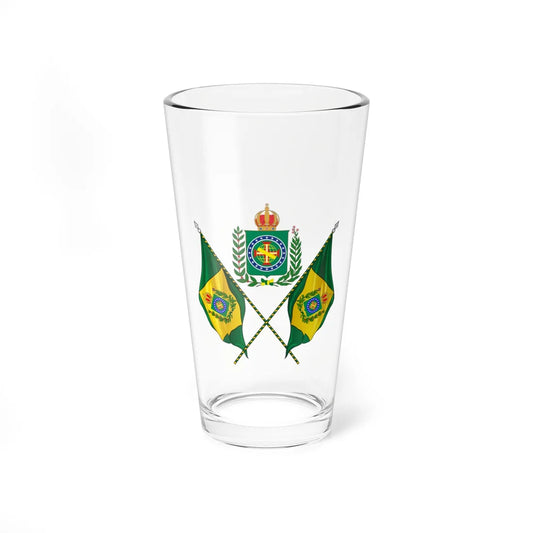 Vexillology of Brazil 19th century (Brazil) (Coat of Arms) Pint Glass 16oz 16oz - Go Mug Yourself