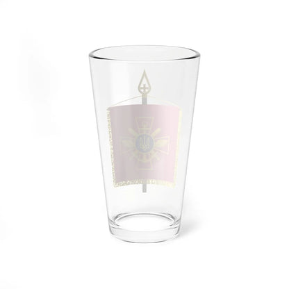 Vexillum of the Chief of the General Staff of the Armed Forces of Ukraine (Ukraine) Pint Glass 16oz - Go Mug Yourself