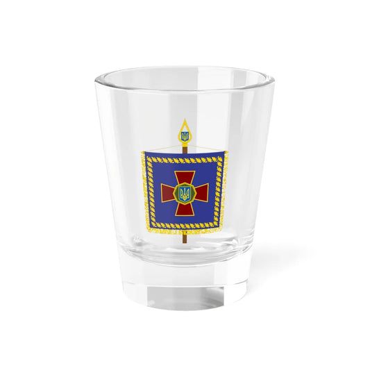 Vexillum of the Commander-in-Chief of the National Guard of Ukraine (Ukraine) Shot Glass 1.5oz 1.5oz - Go Mug Yourself