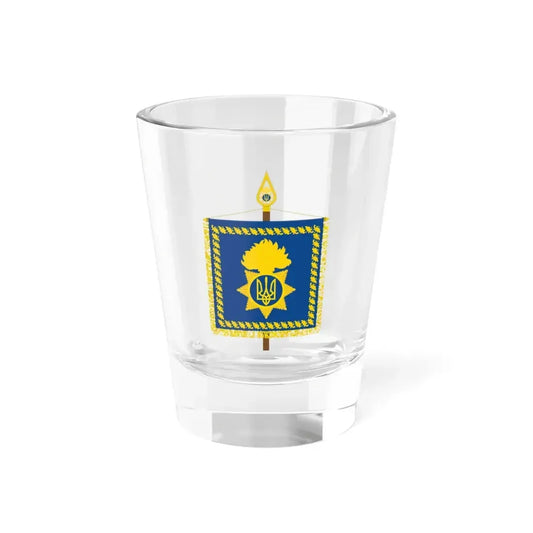 Vexillum of the Head of the National Guard of Ukraine (Ukraine) Shot Glass 1.5oz 1.5oz - Go Mug Yourself
