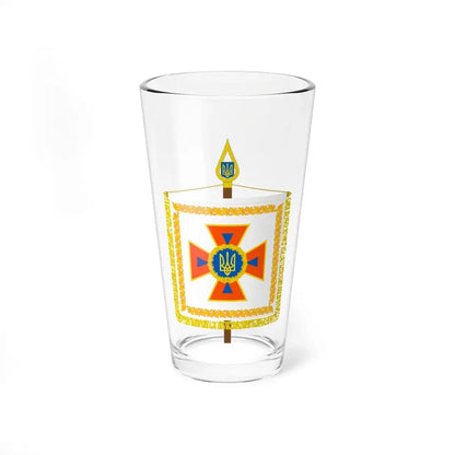 Vexillum of the Head of the State Emergency Service of Ukraine (Ukraine) Pint Glass 16oz 16oz - Go Mug Yourself