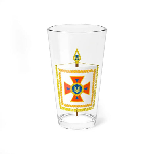 Vexillum of the Head of the State Emergency Service of Ukraine (Ukraine) Pint Glass 16oz 16oz - Go Mug Yourself