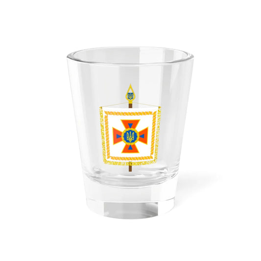 Vexillum of the Head of the State Emergency Service of Ukraine (Ukraine) Shot Glass 1.5oz 1.5oz - Go Mug Yourself