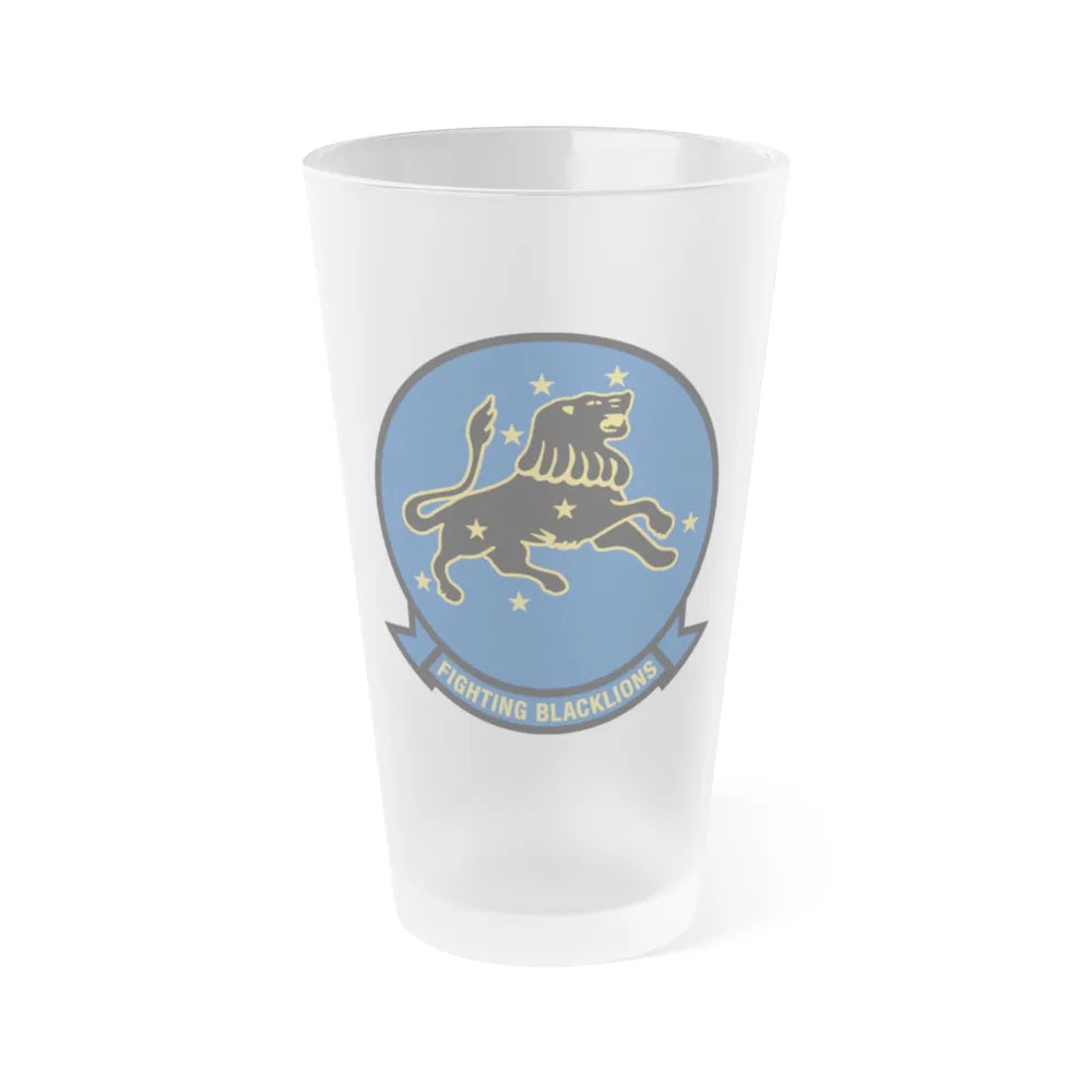 VF 213 Fighting Blacklions (U.S. Navy) Frosted Pint Glass 16oz-Go Mug Yourself