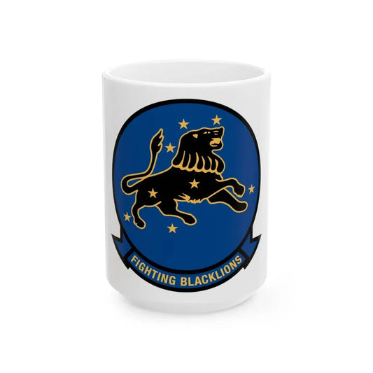 VF 213 Fighting Blacklions (U.S. Navy) White Coffee Mug 15oz - Go Mug Yourself