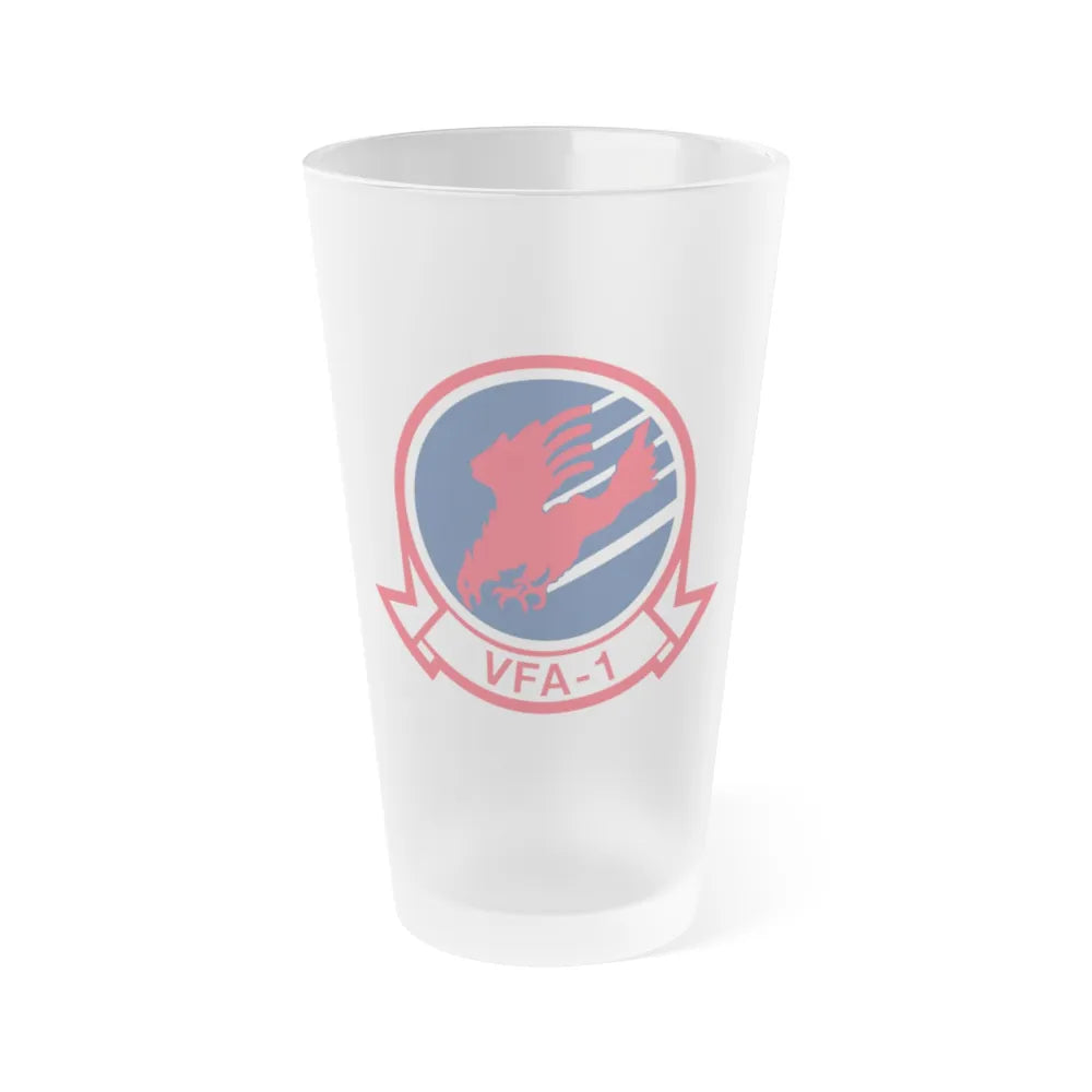 VFA 1 Maverick Goose (U.S. Navy) Frosted Pint Glass 16oz-Go Mug Yourself