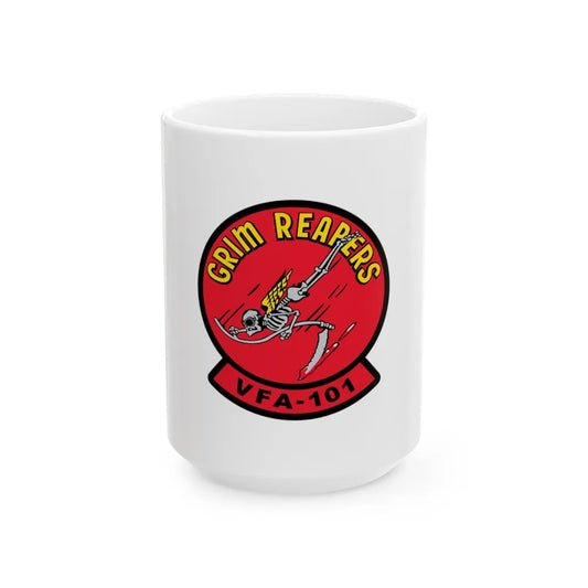 VFA 101 Grim Reapers (U.S. Navy) White Coffee Mug-15oz-Go Mug Yourself