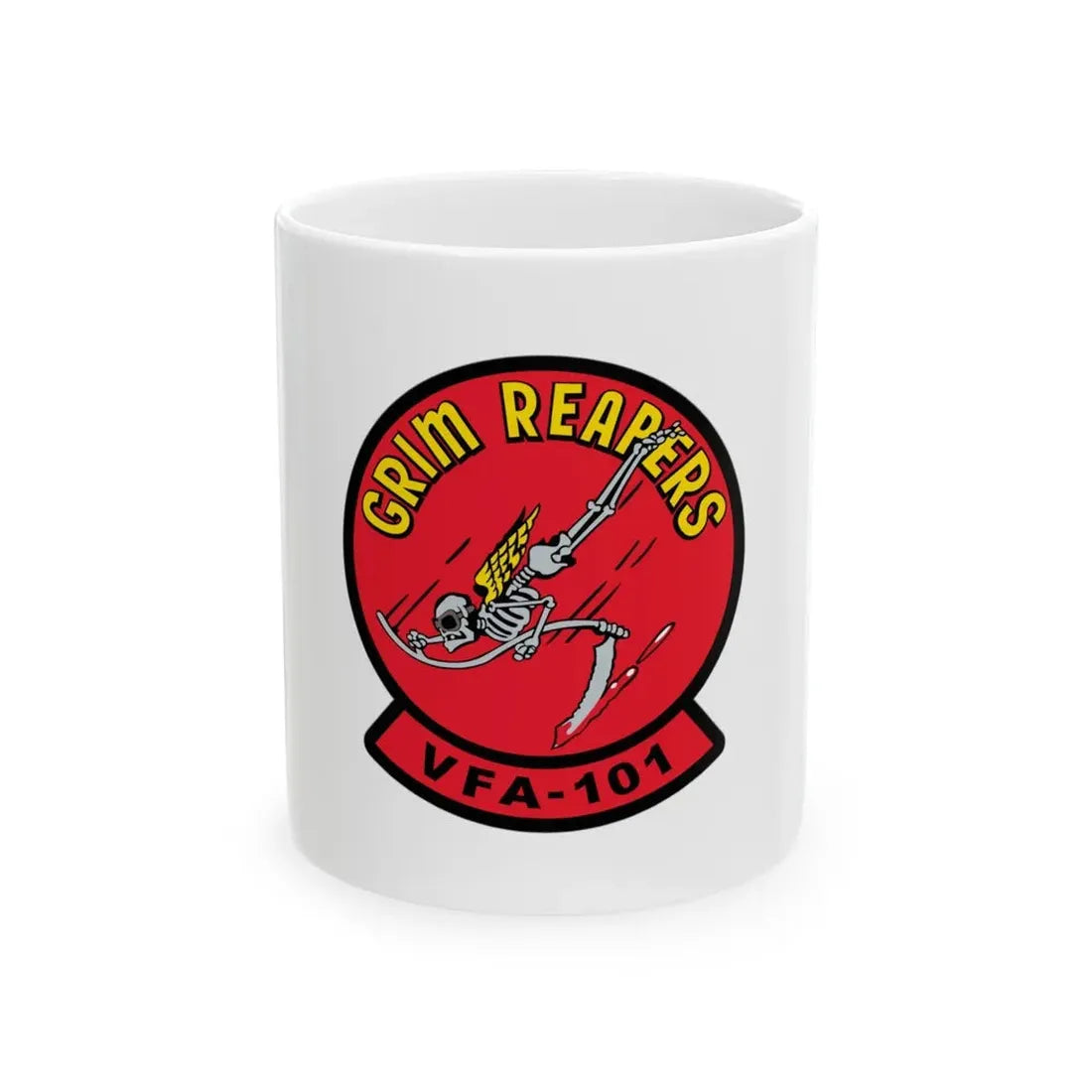 VFA 101 Grim Reapers (U.S. Navy) White Coffee Mug 11oz - Go Mug Yourself