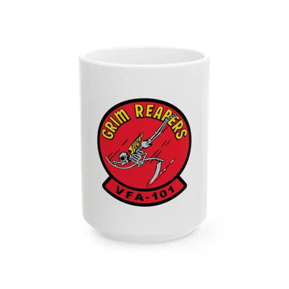 VFA 101 Grim Reapers (U.S. Navy) White Coffee Mug 15oz - Go Mug Yourself