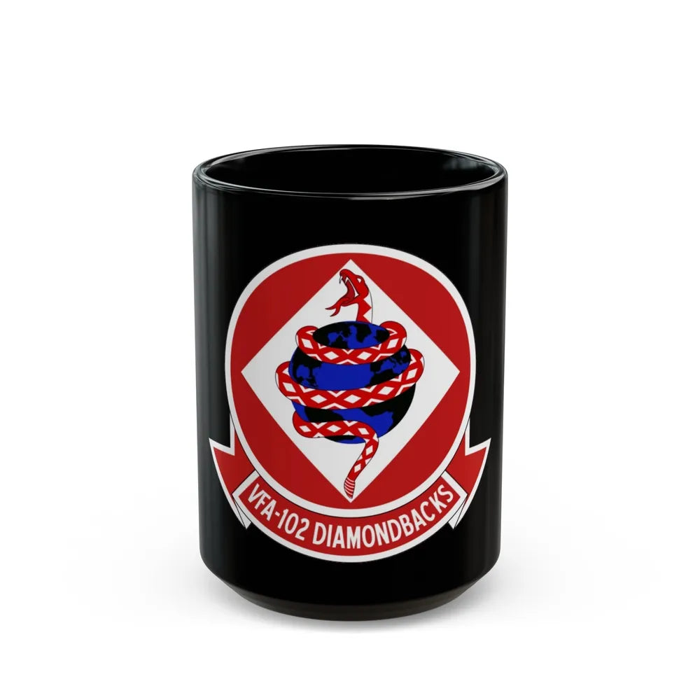 VFA 102 Strike Fighter Squadron 102 (U.S. Navy) Black Coffee Mug-15oz-Go Mug Yourself