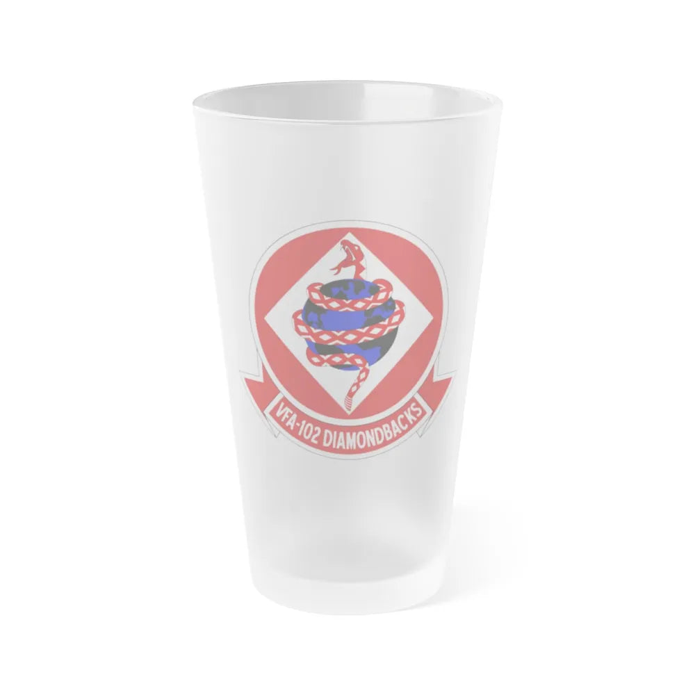 VFA 102 Strike Fighter Squadron 102 (U.S. Navy) Frosted Pint Glass 16oz-Go Mug Yourself