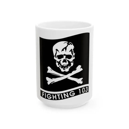 VFA 103 Jolly Rogers (U.S. Navy) White Coffee Mug 15oz - Go Mug Yourself