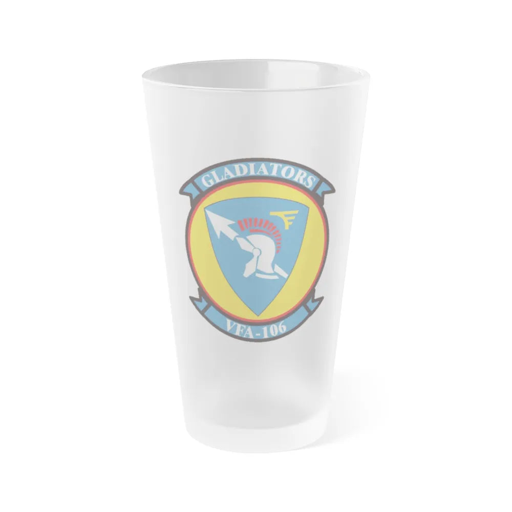 VFA 106 Strike Fighter Squadron 106 (U.S. Navy) Frosted Pint Glass 16oz-Go Mug Yourself