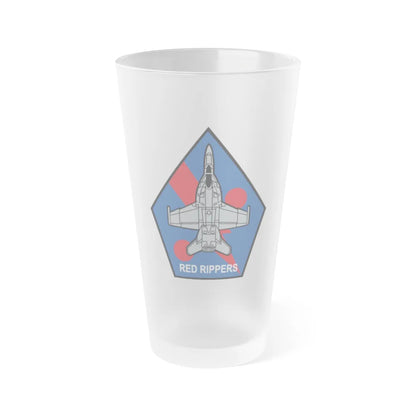 VFA 11 Red Rippers (U.S. Navy) Frosted Pint Glass 16oz-Go Mug Yourself