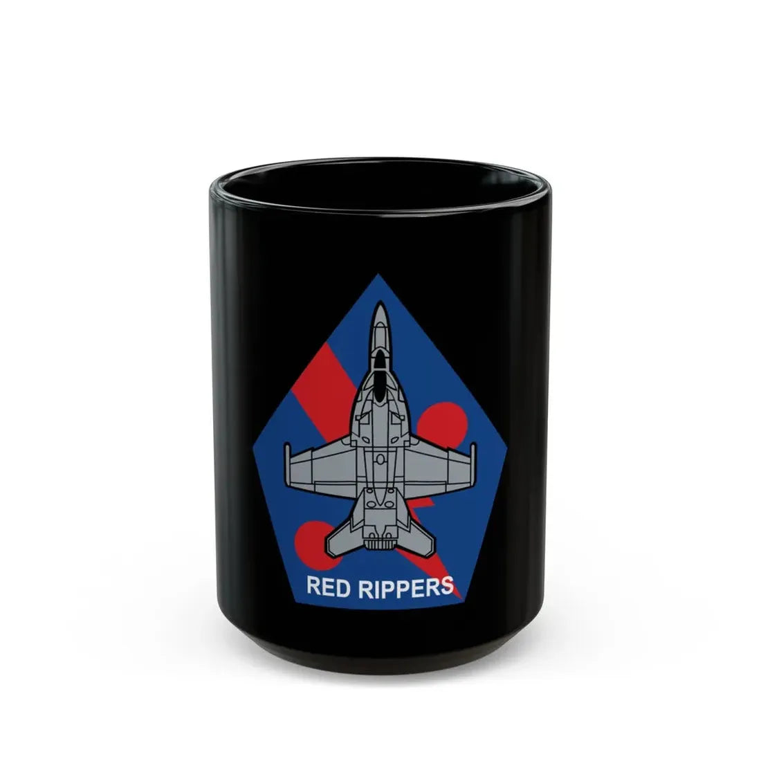 VFA 11 Red Rippers (U.S. Navy) Black Coffee Mug 15oz - Go Mug Yourself
