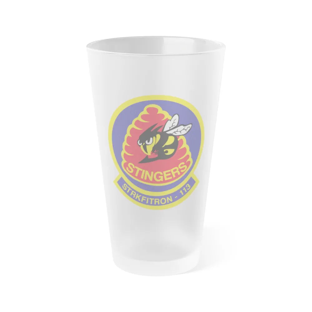 VFA 113 Stingers v2 (U.S. Navy) Frosted Pint Glass 16oz-Go Mug Yourself