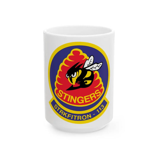 VFA 113 Stingers v2 (U.S. Navy) White Coffee Mug-15oz-Go Mug Yourself