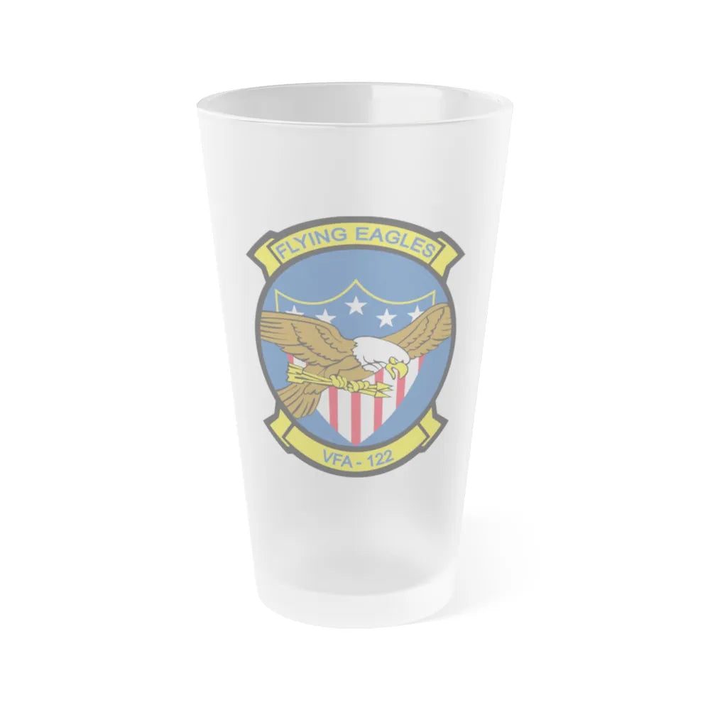 VFA 122 Fying Eagles (U.S. Navy) Frosted Pint Glass 16oz-Go Mug Yourself