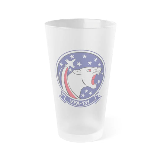 VFA 131 Wildcats Officer Mess (U.S. Navy) Frosted Pint Glass 16oz-Go Mug Yourself