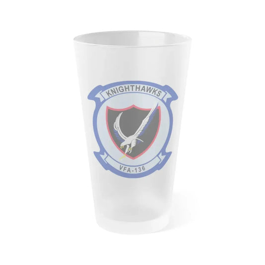 VFA 136 Knighthawks v2 (U.S. Navy) Frosted Pint Glass 16oz Default Title - Go Mug Yourself