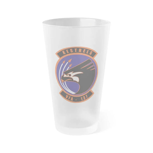 VFA 137 Kestrels 2018 (U.S. Navy) Frosted Pint Glass 16oz Default Title - Go Mug Yourself