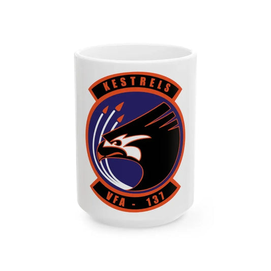 VFA 137 Kestrels 2018 (U.S. Navy) White Coffee Mug 15oz - Go Mug Yourself