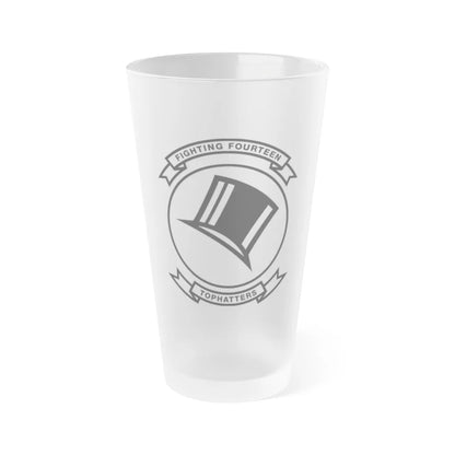 VFA 14 Tophatters (U.S. Navy) Frosted Pint Glass 16oz-Go Mug Yourself