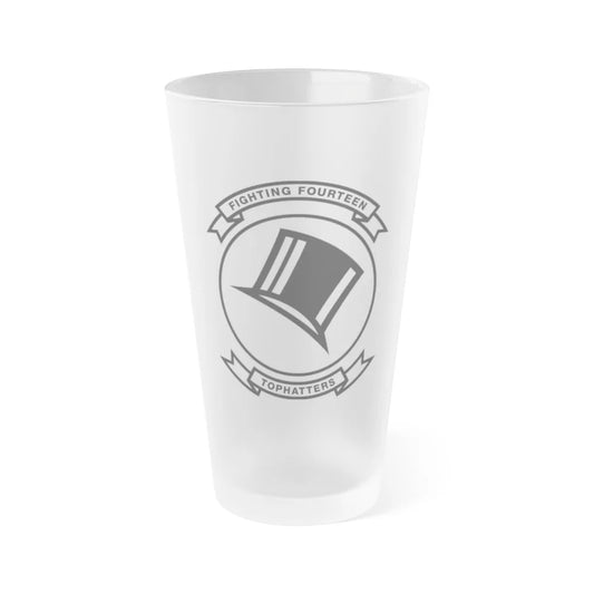 VFA 14 Tophatters (U.S. Navy) Frosted Pint Glass 16oz-Go Mug Yourself