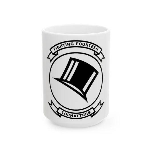 VFA 14 Tophatters (U.S. Navy) White Coffee Mug-15oz-Go Mug Yourself