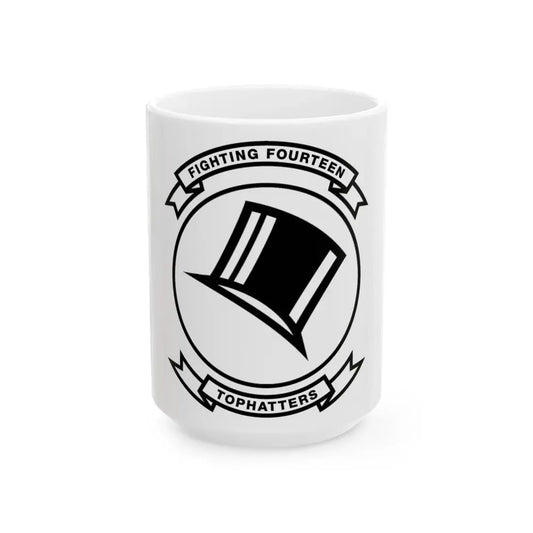 VFA 14 Tophatters (U.S. Navy) White Coffee Mug 15oz - Go Mug Yourself