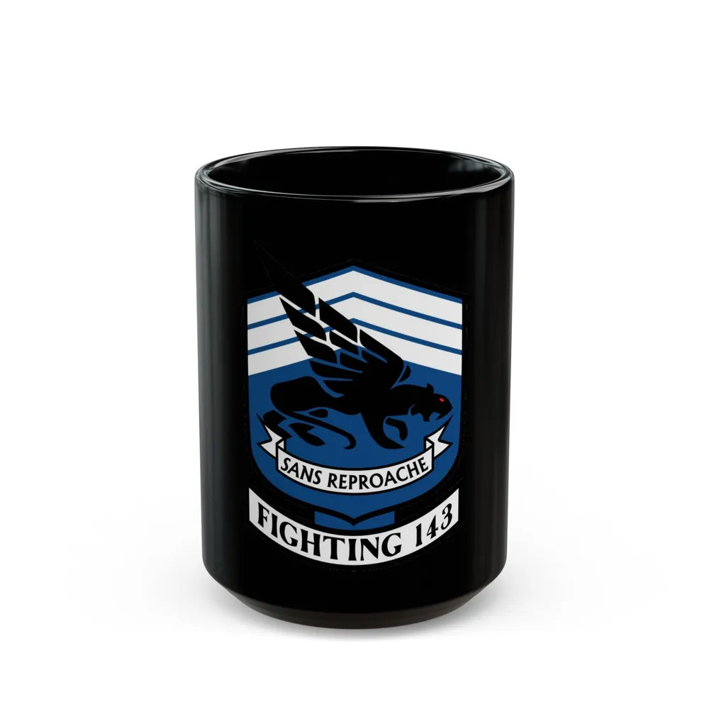 VFA 143 Strike Fighter Squadron 143 (U.S. Navy) Black Coffee Mug-15oz-Go Mug Yourself