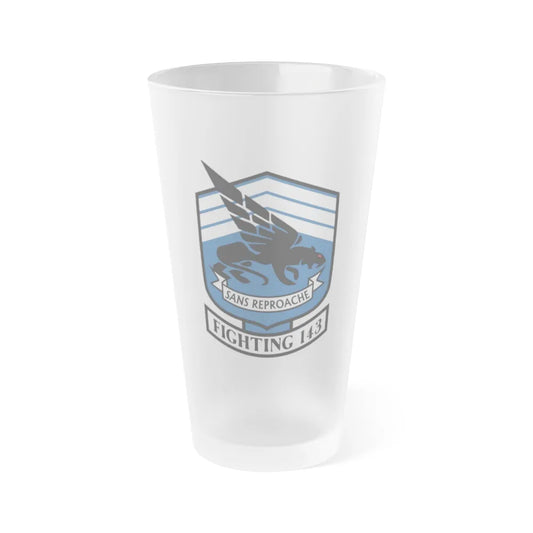 VFA 143 Strike Fighter Squadron 143 (U.S. Navy) Frosted Pint Glass 16oz-Go Mug Yourself