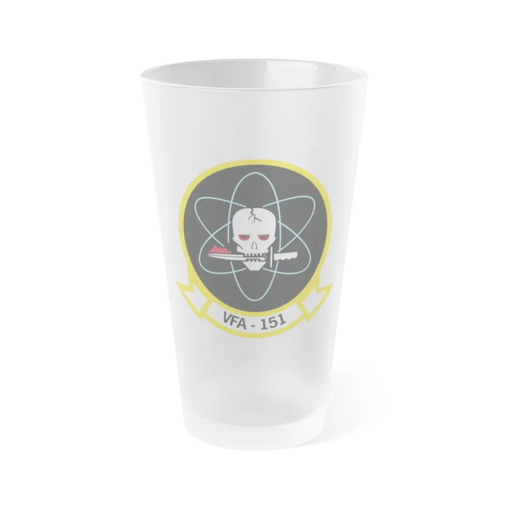 VFA 151 Vigilantes (U.S. Navy) Frosted Pint Glass 16oz-Go Mug Yourself