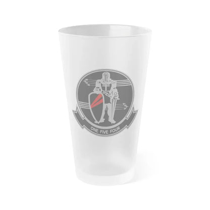 VFA 154 Strike Fighter Squadron 154 Black Knights (USMC) Frosted Pint Glass 16oz Default Title - Go Mug Yourself