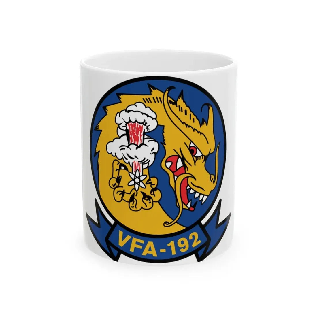 VFA 192 Golden Dragons (U.S. Navy) White Coffee Mug 11oz - Go Mug Yourself