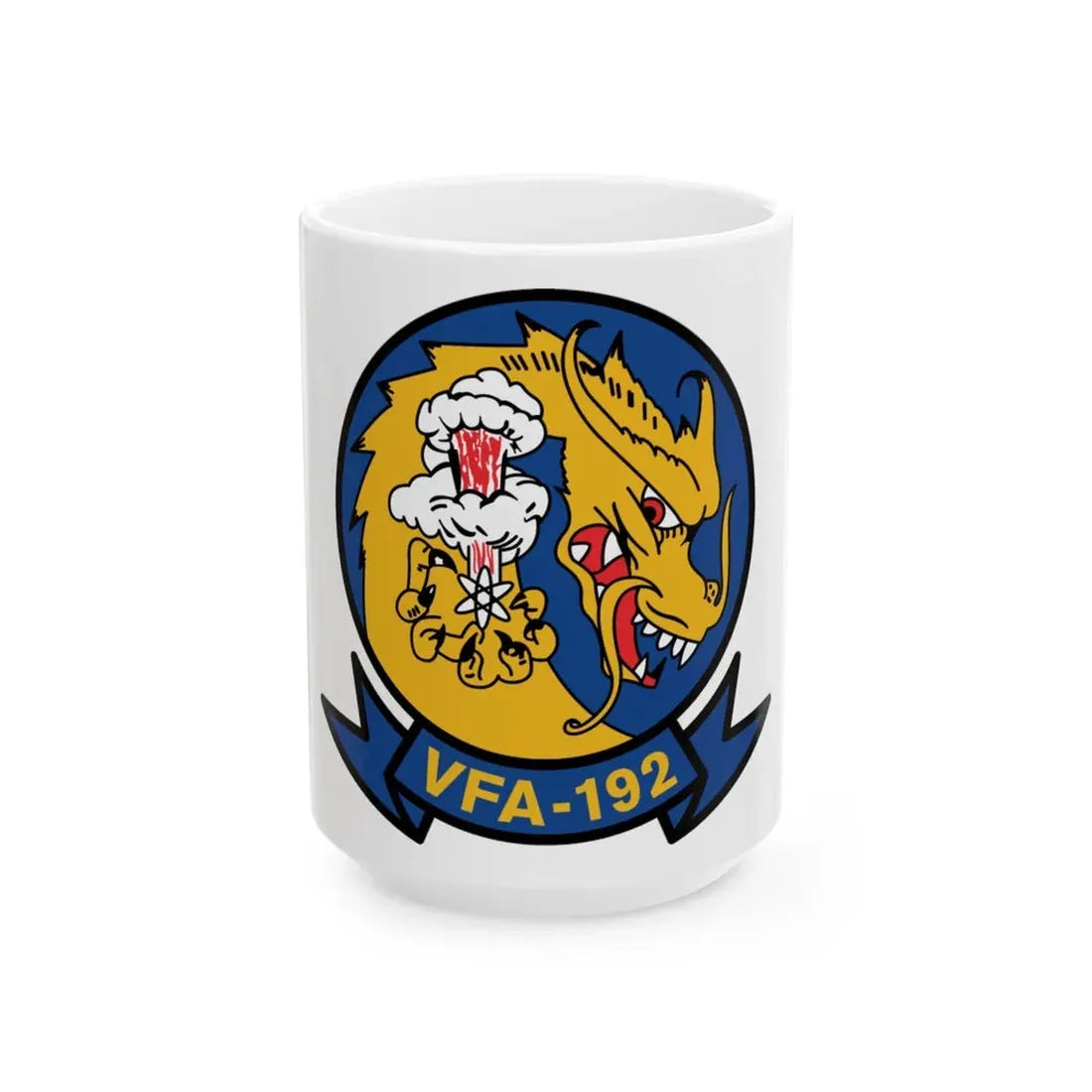 VFA 192 Golden Dragons (U.S. Navy) White Coffee Mug 15oz - Go Mug Yourself