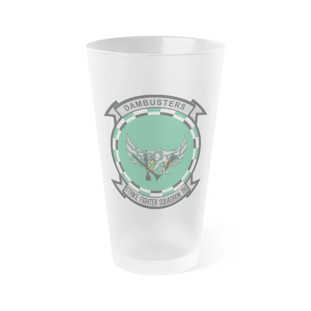 VFA 195 Dambusters (U.S. Navy) Frosted Pint Glass 16oz-Go Mug Yourself