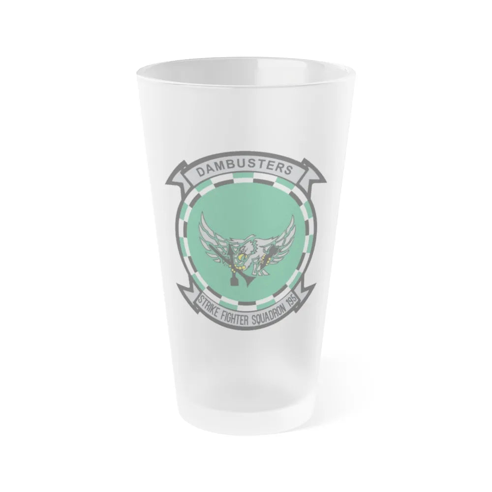 VFA 195 Strike Fighter Squadron 195 (U.S. Navy) Frosted Pint Glass 16oz-Go Mug Yourself