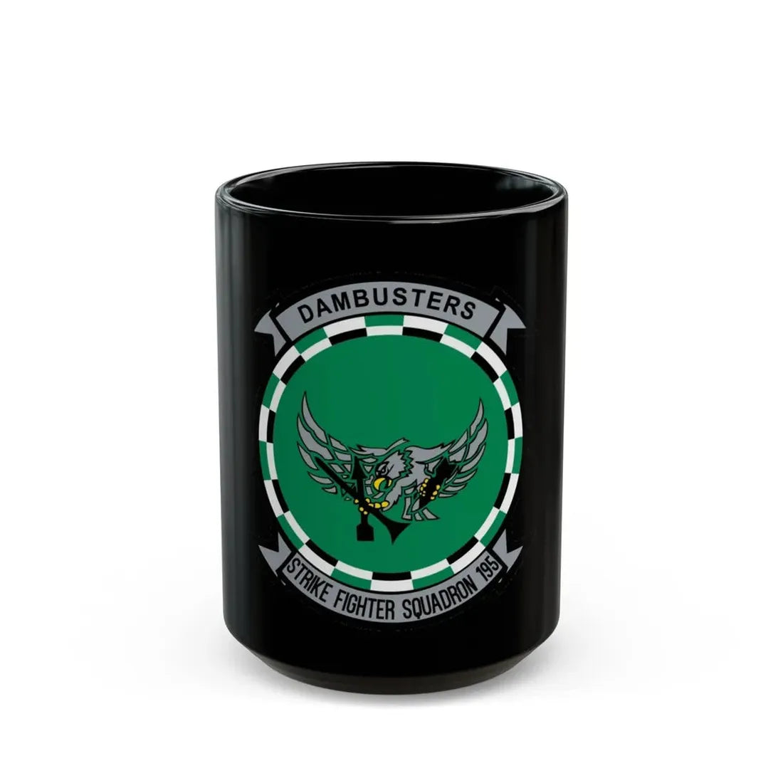 VFA 195 Strike Fighter Squadron 195 (U.S. Navy) Black Coffee Mug 15oz - Go Mug Yourself