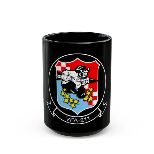 VFA 211 Strike Fighter Squadron 211 (U.S. Navy) Black Coffee Mug-15oz-Go Mug Yourself