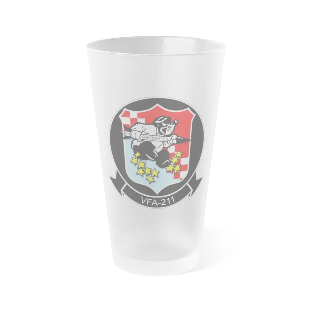 VFA 211 Strike Fighter Squadron 211 (U.S. Navy) Frosted Pint Glass 16oz-Go Mug Yourself