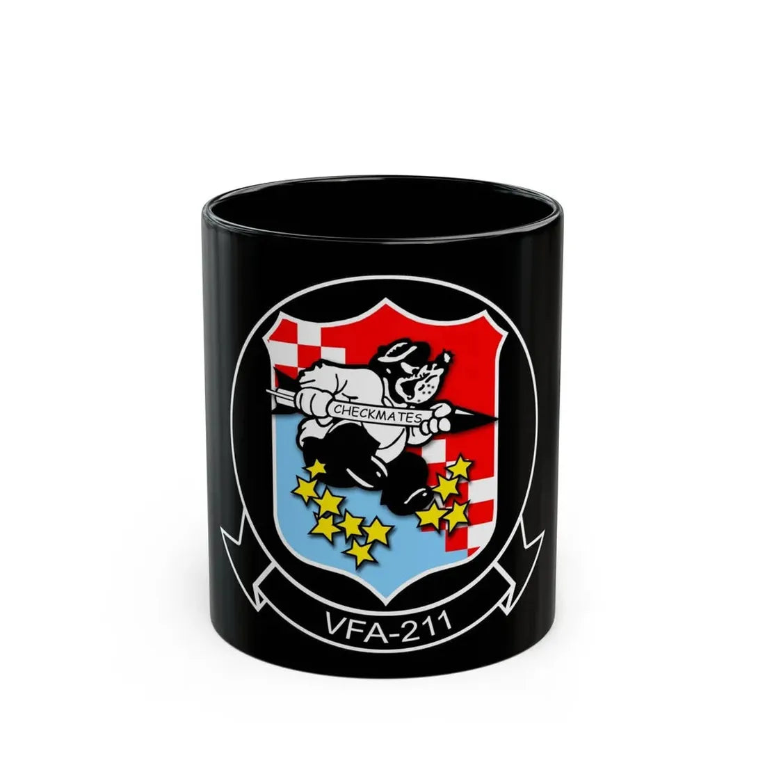 VFA 211 Strike Fighter Squadron 211 (U.S. Navy) Black Coffee Mug 11oz - Go Mug Yourself