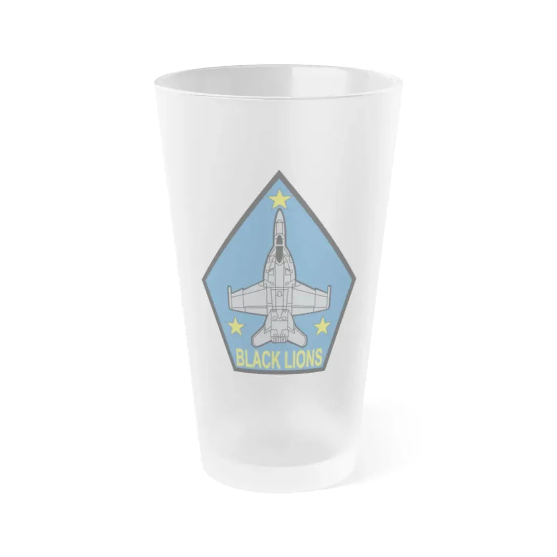 VFA 213 Black Lions (U.S. Navy) Frosted Pint Glass 16oz Default Title - Go Mug Yourself