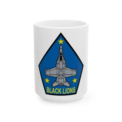 VFA 213 Black Lions (U.S. Navy) White Coffee Mug 15oz - Go Mug Yourself