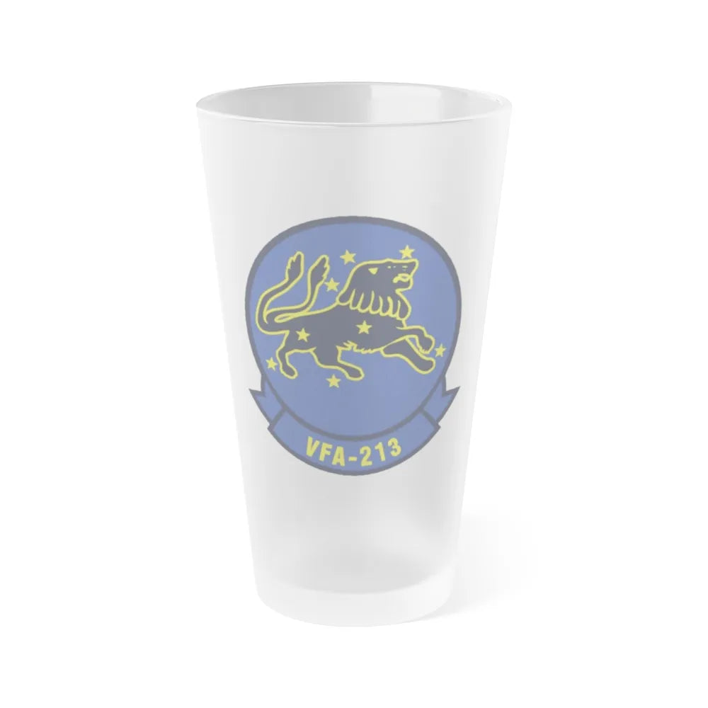 VFA 213 Strike Fighter Squadron 213 (U.S. Navy) Frosted Pint Glass 16oz-Go Mug Yourself